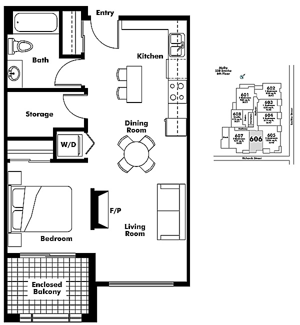 Floor plan 606