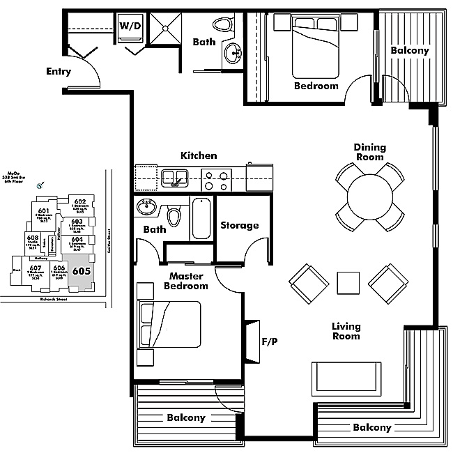 Floor plan 605