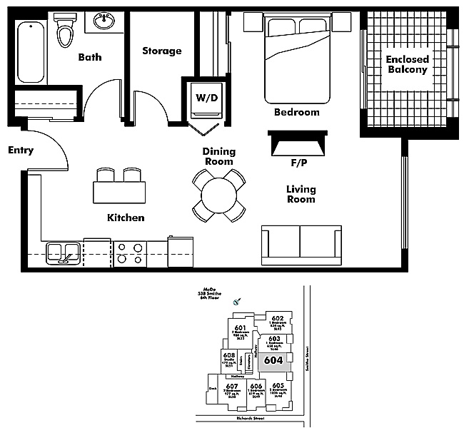 Floor plan 604
