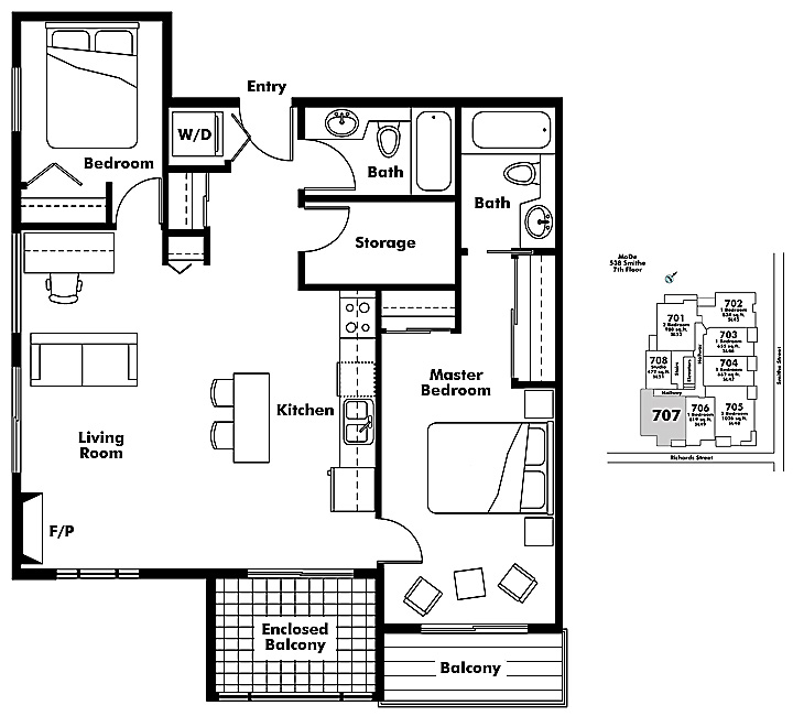 Floor plan 707
