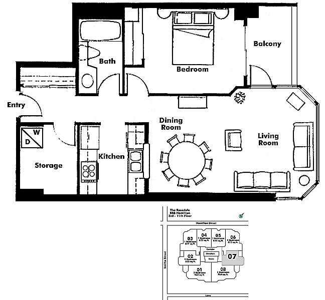 Floor plan 607