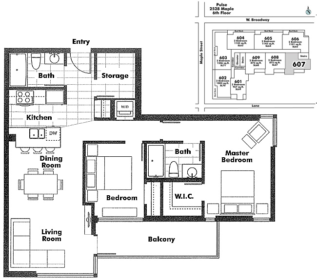 Floor plan 607