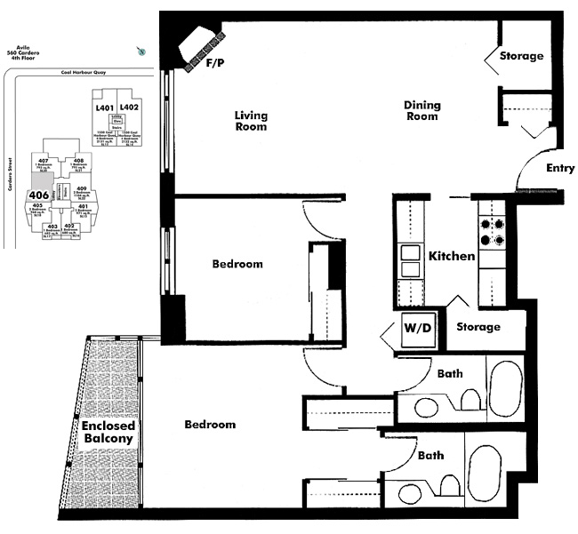 Floor plan 406