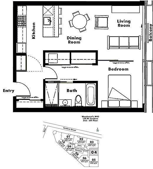 Floor plan 604