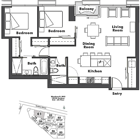 Floor plan 601