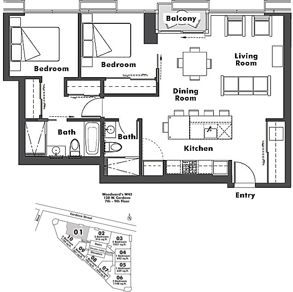 Floor plan 701