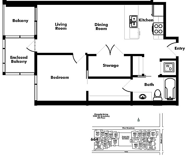 Floor plan 664