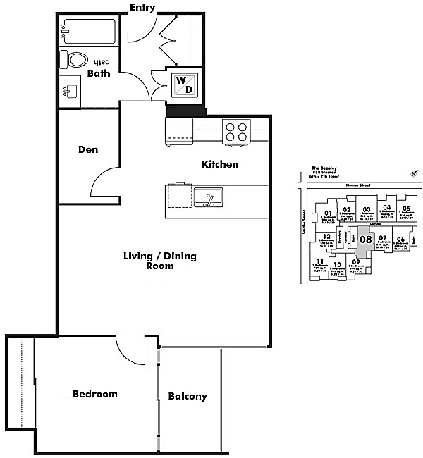 Floor plan 608