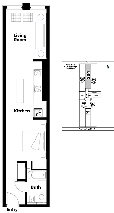 Floor plan Loft204
