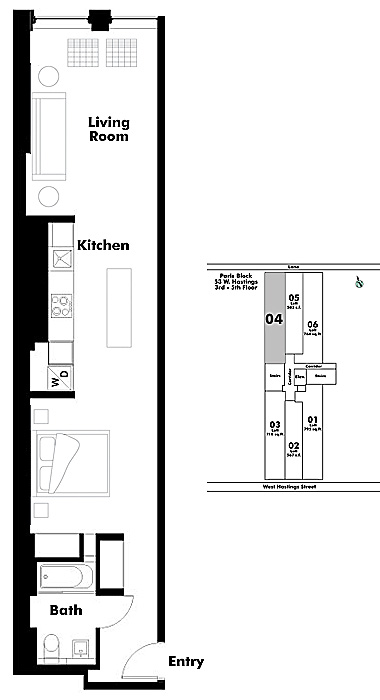 Floor plan Loft404