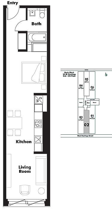 Floor plan Loft402