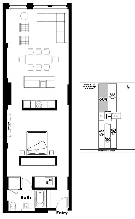 Floor plan Loft604