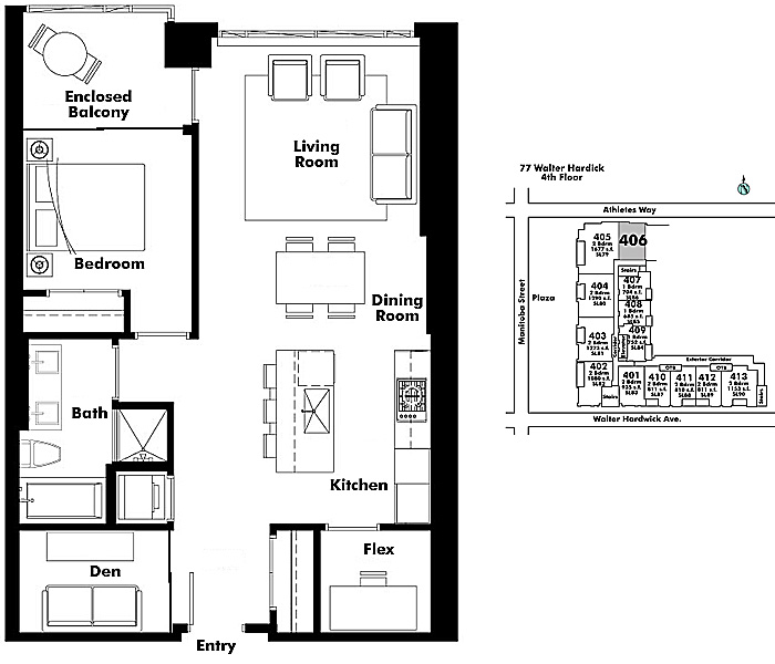 Floor plan 406