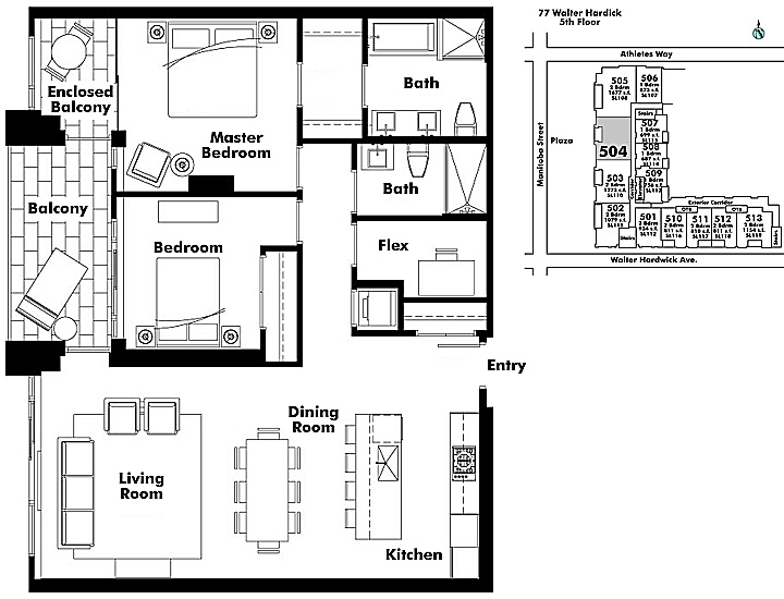 Floor plan 504