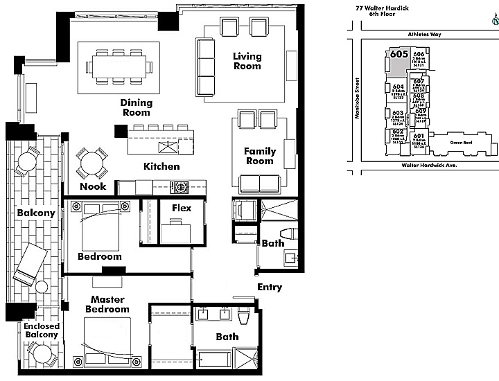 Floor plan 605