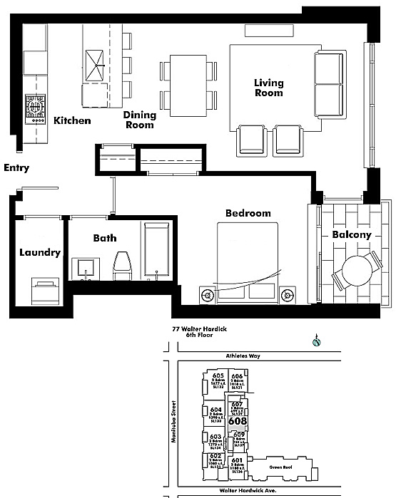 Floor plan 608