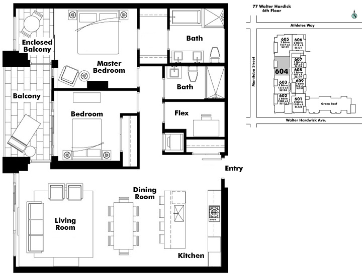 Floor plan 604