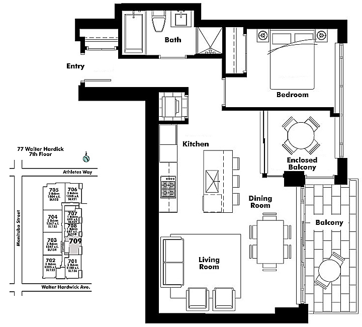 Floor plan 709