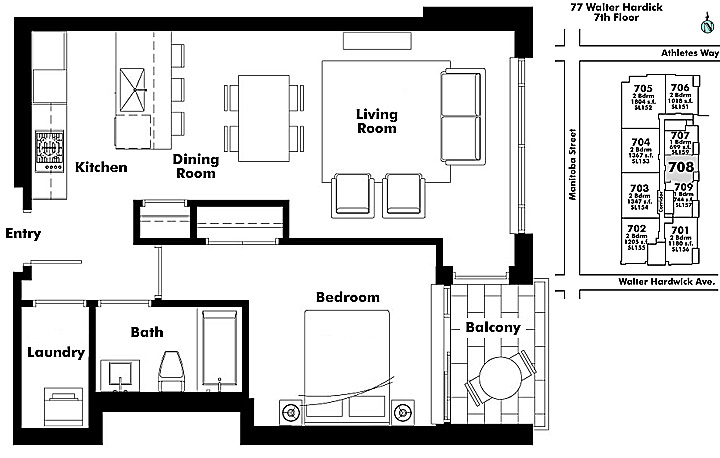 Floor plan 708
