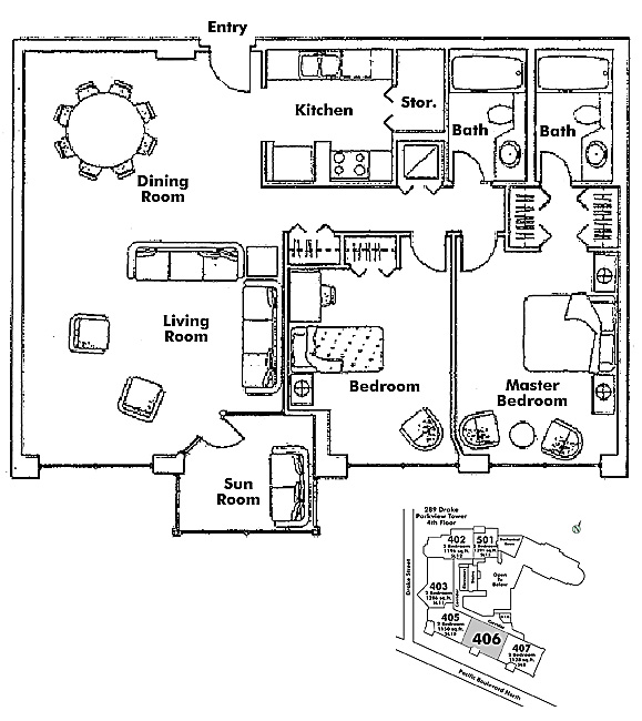 Floor plan 406