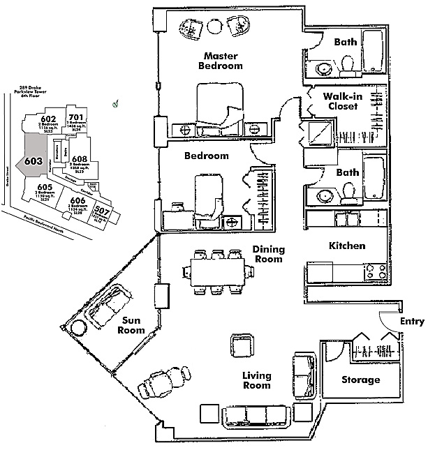 Floor plan 603