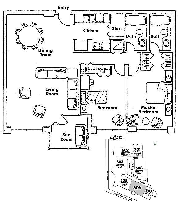 Floor plan 606