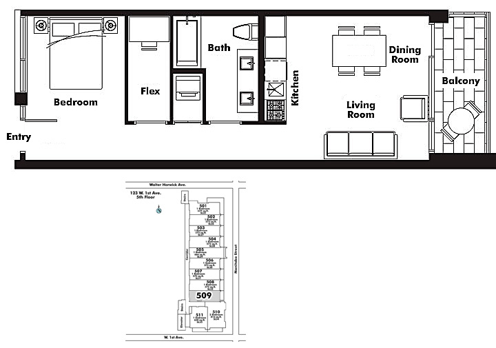 Floor plan 509