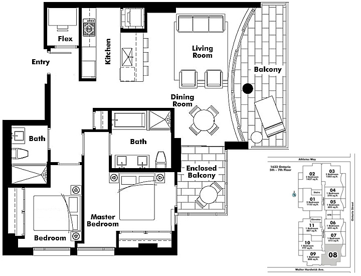 Floor plan 608