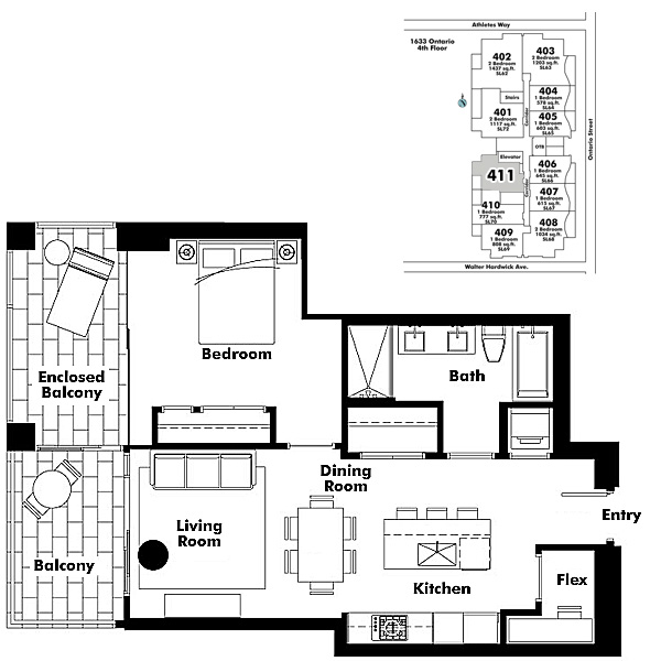 Floor plan 411