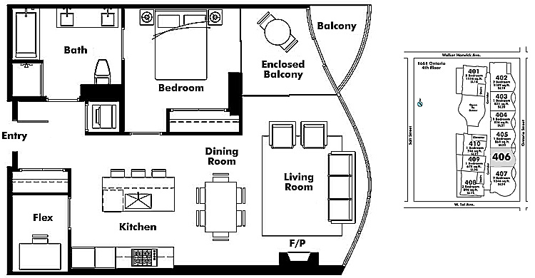 Floor plan 406