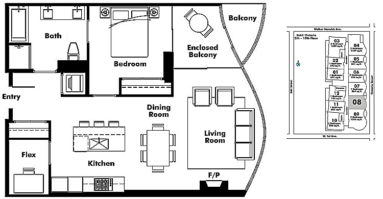 Floor plan 708