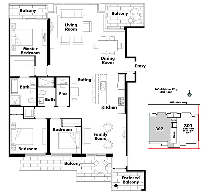 Floor plan 302