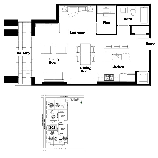Floor plan 208
