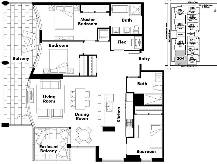 Floor plan 304