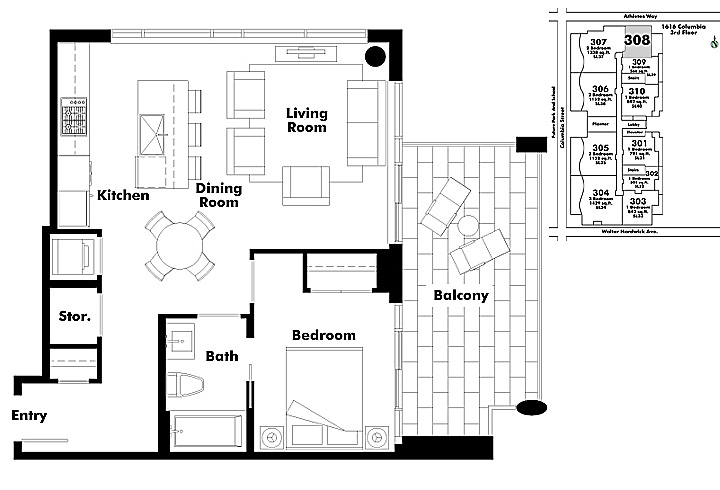 Floor plan 308