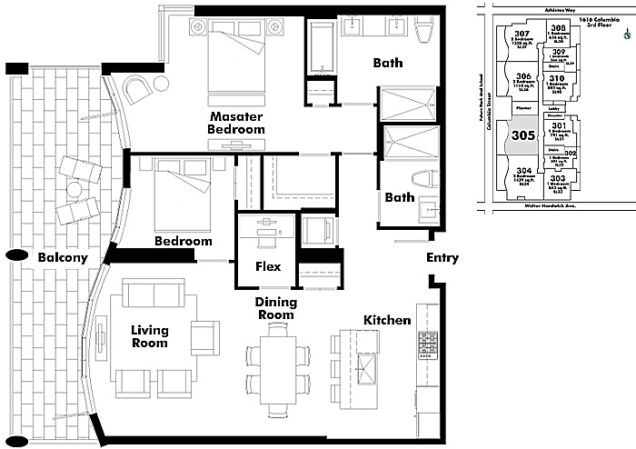 Floor plan 305