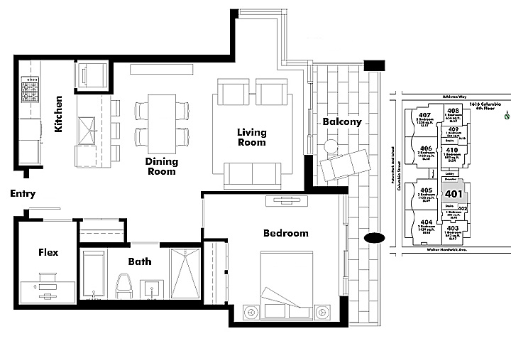 Floor plan 401