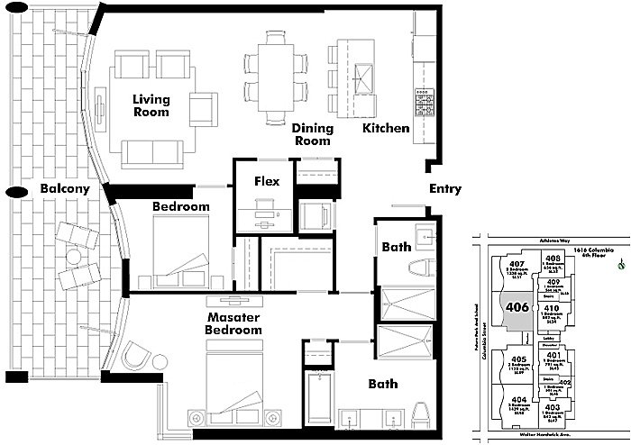 Floor plan 406
