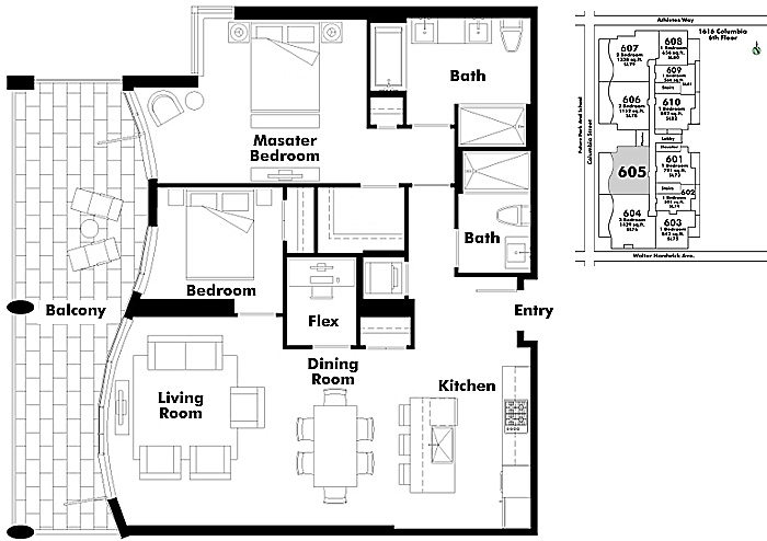 Floor plan 605