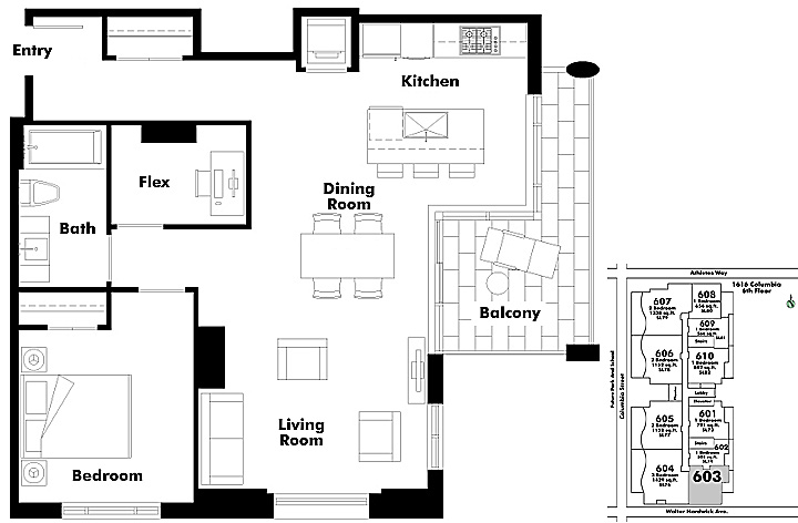 Floor plan 603