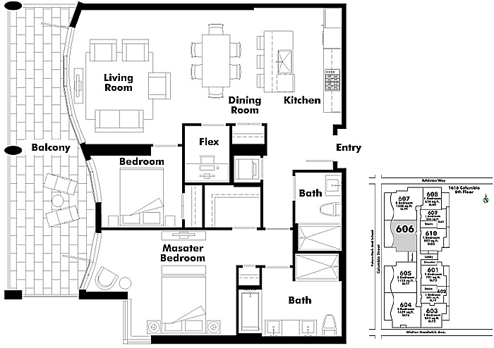 Floor plan 606