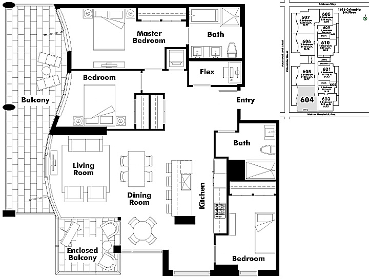 Floor plan 604