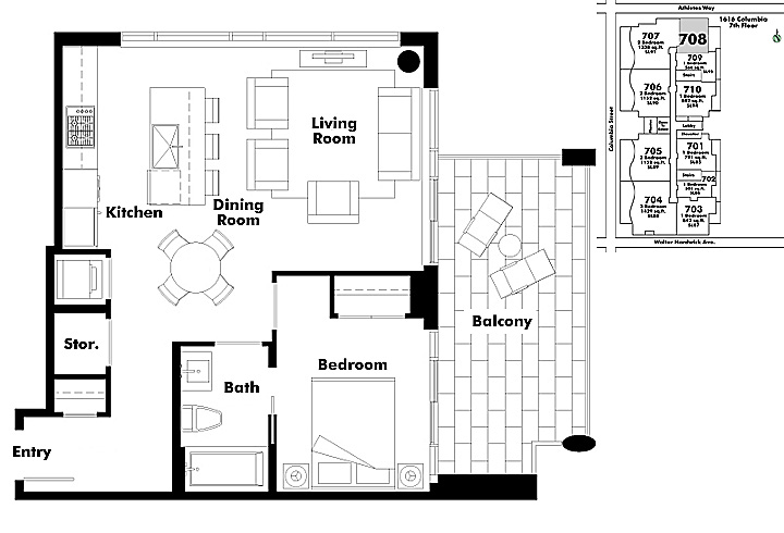 Floor plan 708