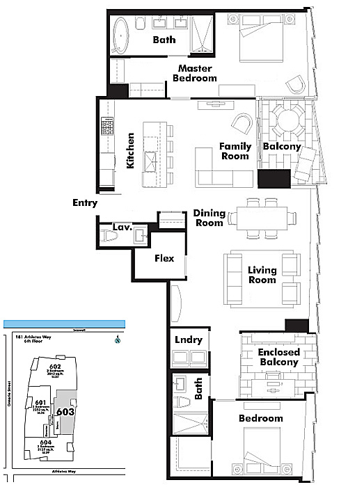 Floor plan 603