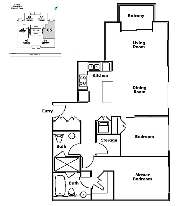 Floor plan 505