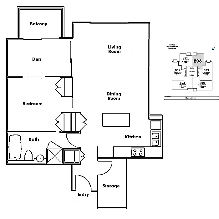Floor plan 806
