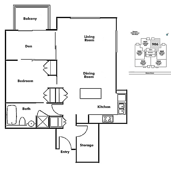 Floor plan 906