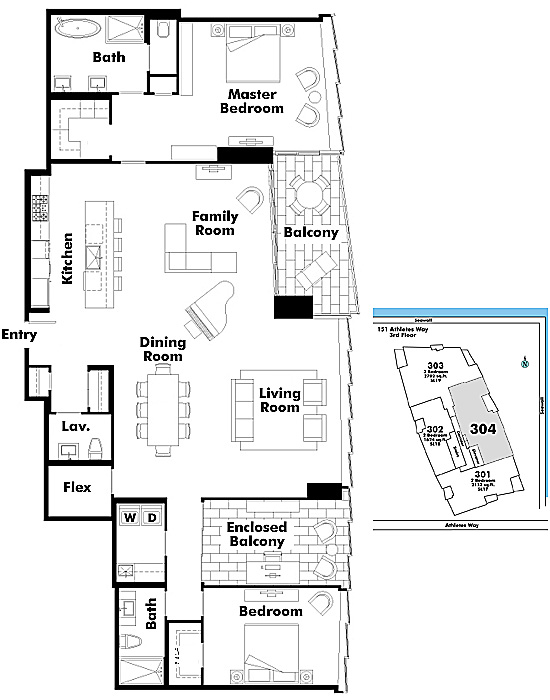Floor plan 304