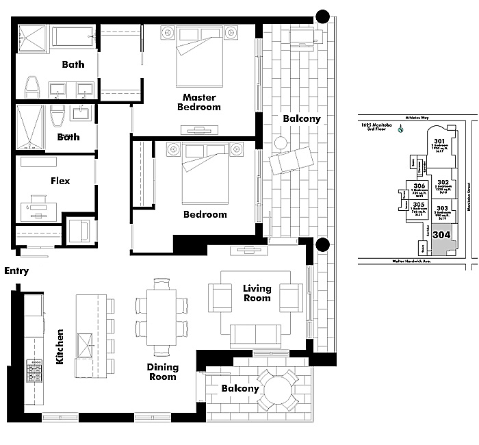 Floor plan 304