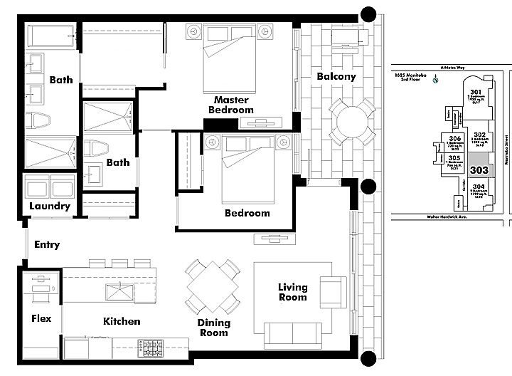 Floor plan 303